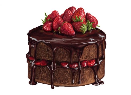 Strawberry With Cadbury Chocolate Cake