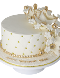 White Theme Birthday Cake