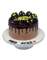 Chocolate Dripping Birthday Cake