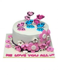 Customized Butterfly Theme Cake
