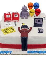 Square Theme Birthday Cake