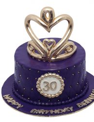 Dark Blue Crown Theme Cake